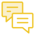 Chat bubbles for contact icon